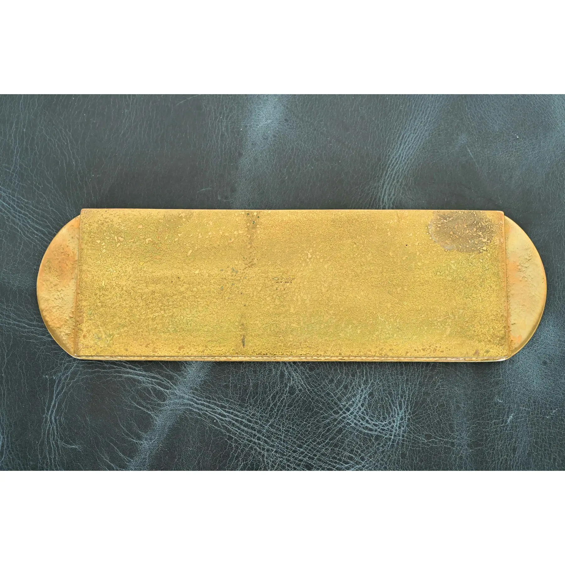 Tiffany Studios New York Adam Pattern Bronze Doré Pen Tray - Image 8