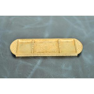Tiffany Studios New York Adam Pattern Bronze Doré Pen Tray