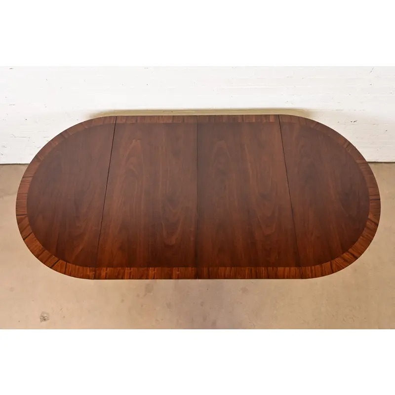 Henredon Federal Banded Mahogany Extension Dining Table, Newly Refinished - Image 5