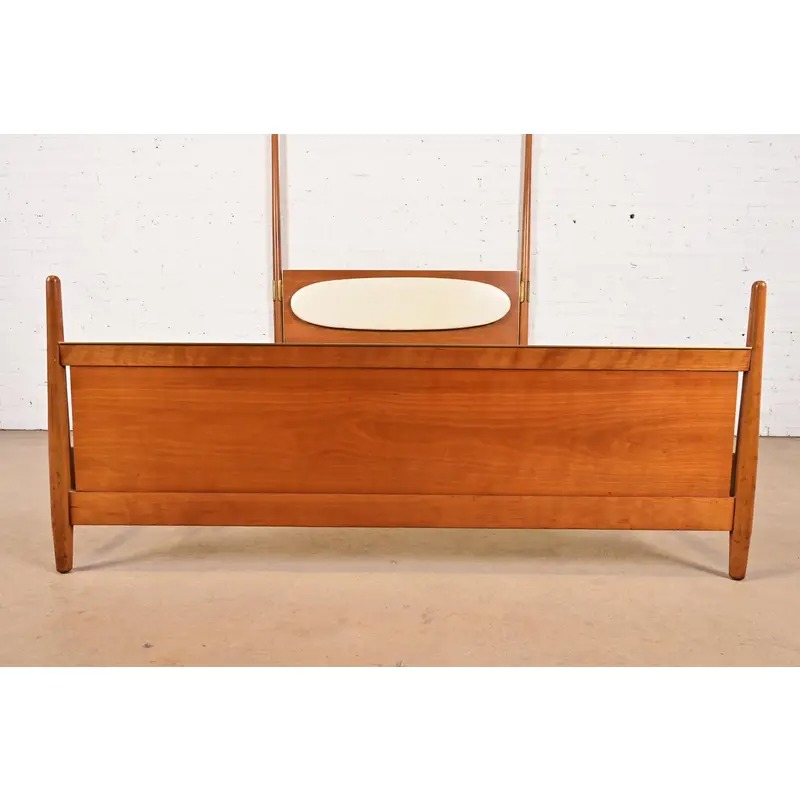 Kipp Stewart for Drexel Sun Coast Mid-Century Modern Cherry Wood Full Size Poster Bed, 1960s - Image 5