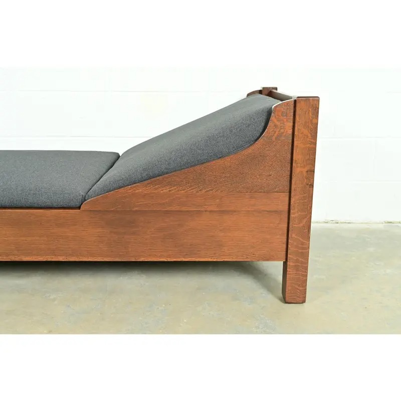 Limbert Antique Mission Oak Arts & Crafts Daybed, Newly Restored - Image 5