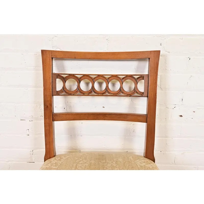 Kindel Furniture Regency Carved Cherry Wood Side Chairs or Dining Chairs, Set of Four - Image 6