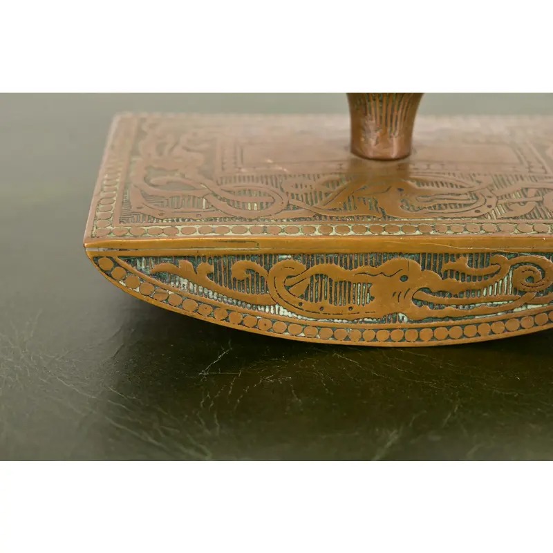 Marshall Field & Co. Antique Viking Bronze Rocker Blotter, Circa 1910 - Image 6