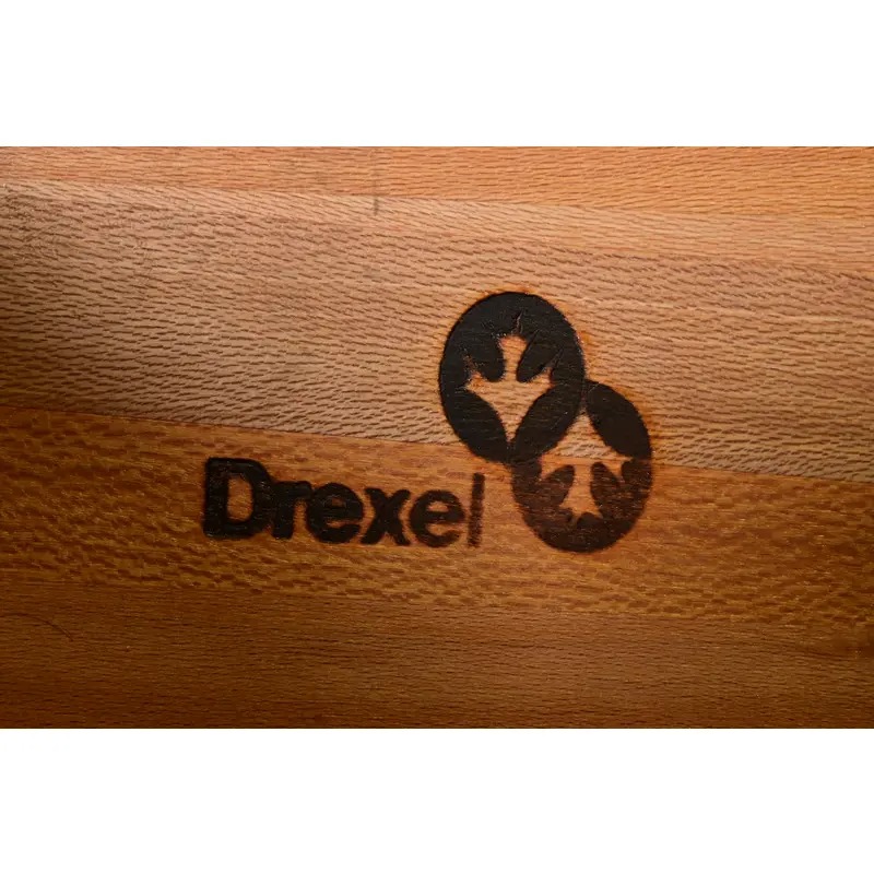 Drexel Heritage Hollywood Regency Campaign Walnut Gentleman's Chest or Armoire Dresser - Image 7