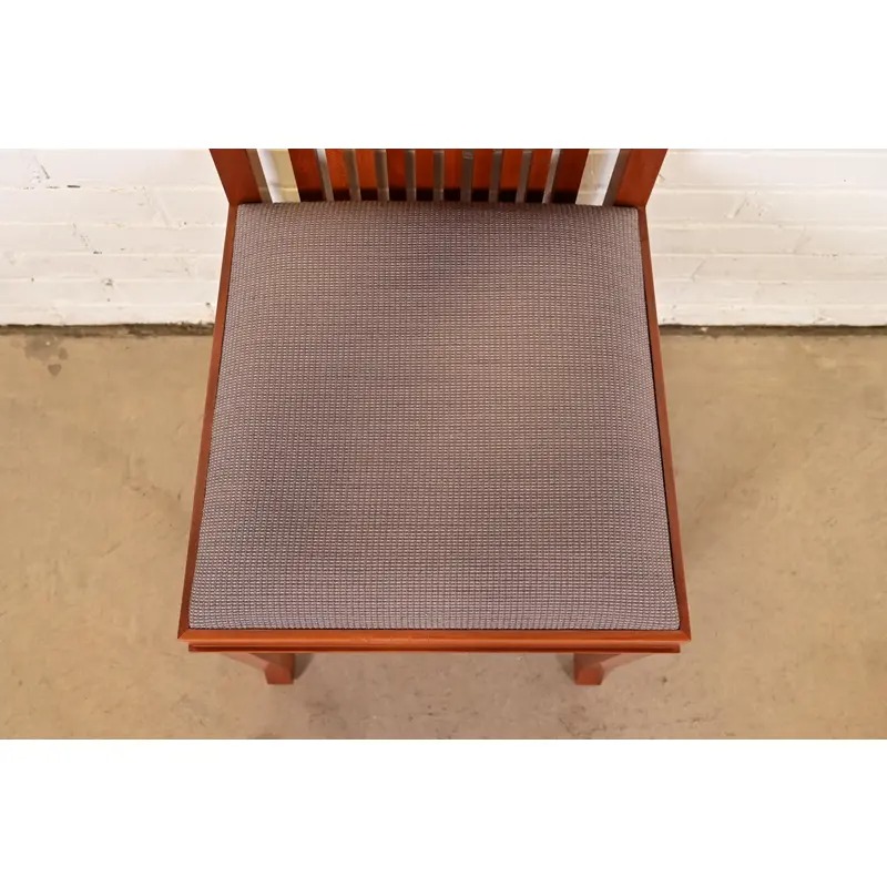 Frank Lloyd Wright for Cassina Arts & Crafts Cherry Wood Dining Chairs, Set of Four - Image 7