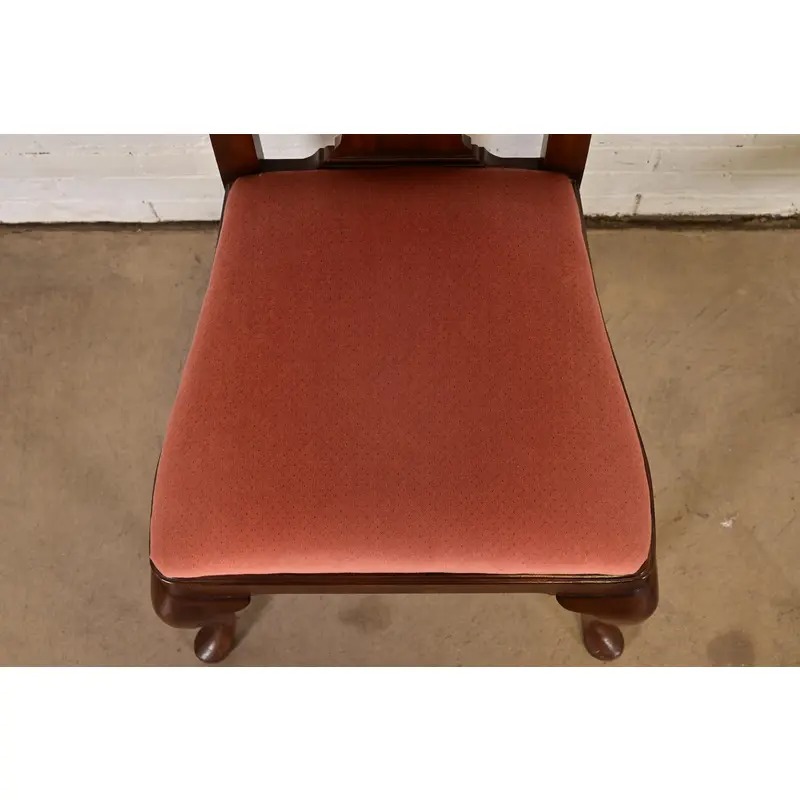 Henredon Queen Anne Solid Mahogany Dining Chairs, Set of Five - Image 7