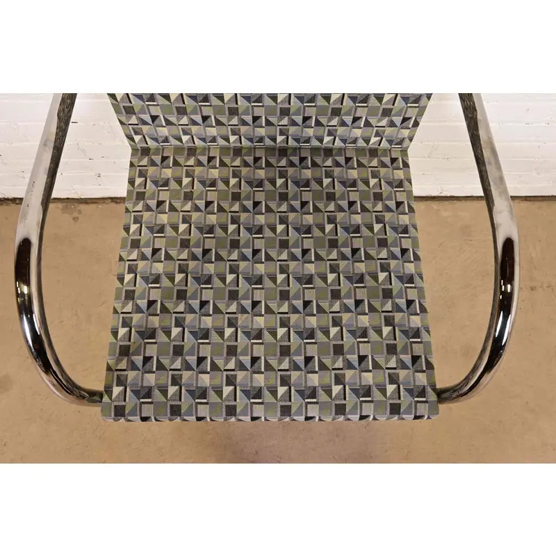 Mies Van Der Rohe for Knoll Chrome Brno Chairs, Pair - Image 7