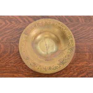Tiffany Studios New York Bronze Doré Shallow Bowl or Plate With Decorative Border