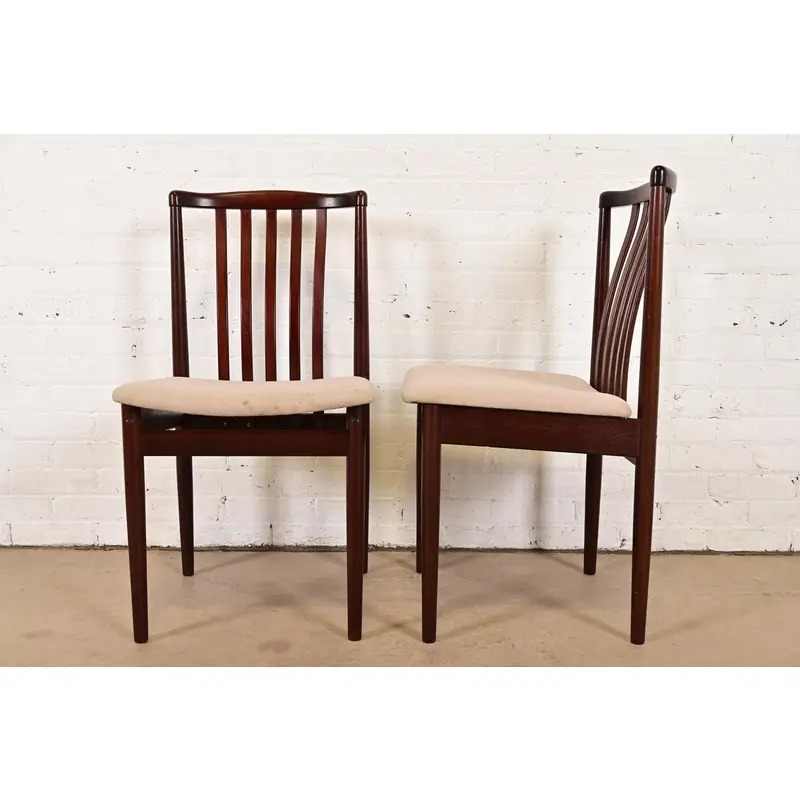 Danish Modern Sculpted Solid Rosewood Dining Chairs by Vamdrup Stolefabrik, Set of Six - Image 8