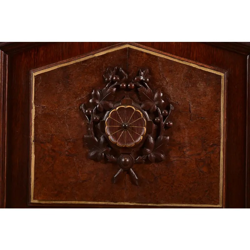 Herter Brothers Style Antique Victorian Carved Walnut and Burl Wood Full Size Bed, Circa 1880s - Image 8