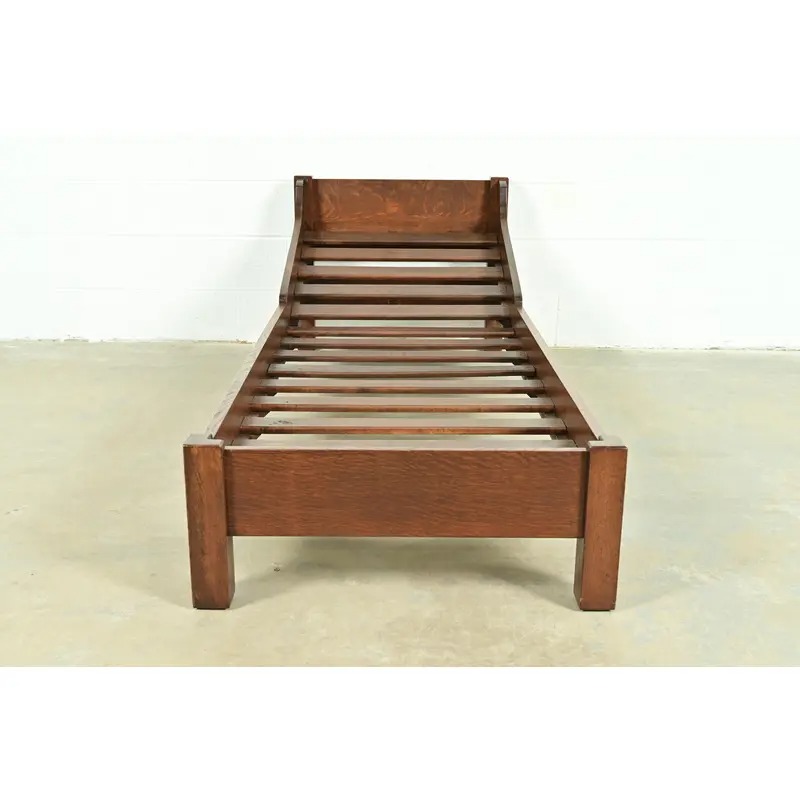 Limbert Antique Mission Oak Arts & Crafts Daybed, Newly Restored - Image 8