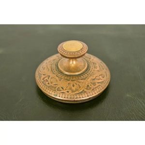 Marshall Field & Co. Antique Viking Bronze Paperweight, Circa 1910