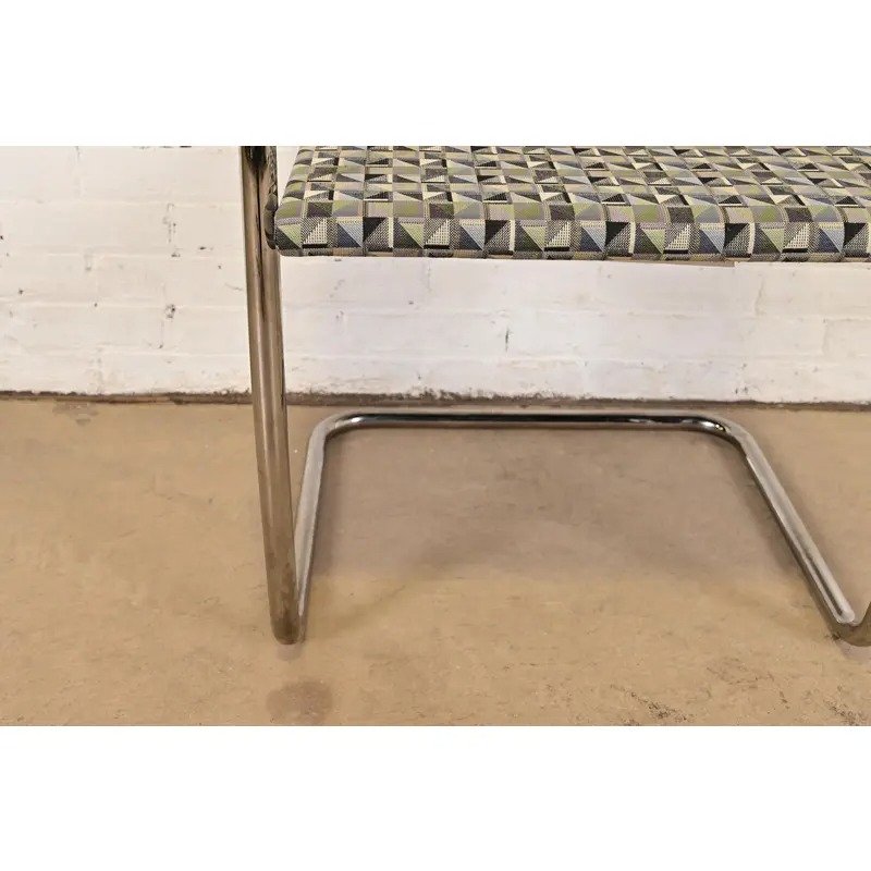 Mies Van Der Rohe for Knoll Chrome Brno Chairs, Pair - Image 8