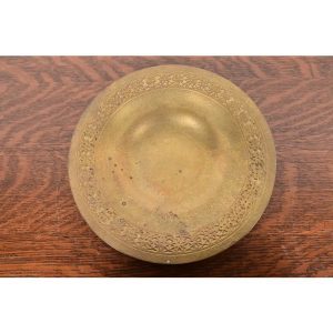 Tiffany Studios New York Bronze Doré Shallow Bowl or Plate With Decorative Border