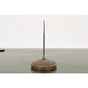 Marshall Field & Co. Antique Viking Bronze Stationery Holder Spindle, Circa 1910