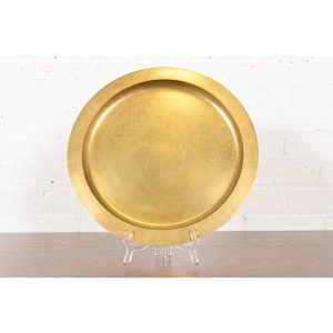 Tiffany Studios New York Bronze Doré Large Charger Plate or Tray