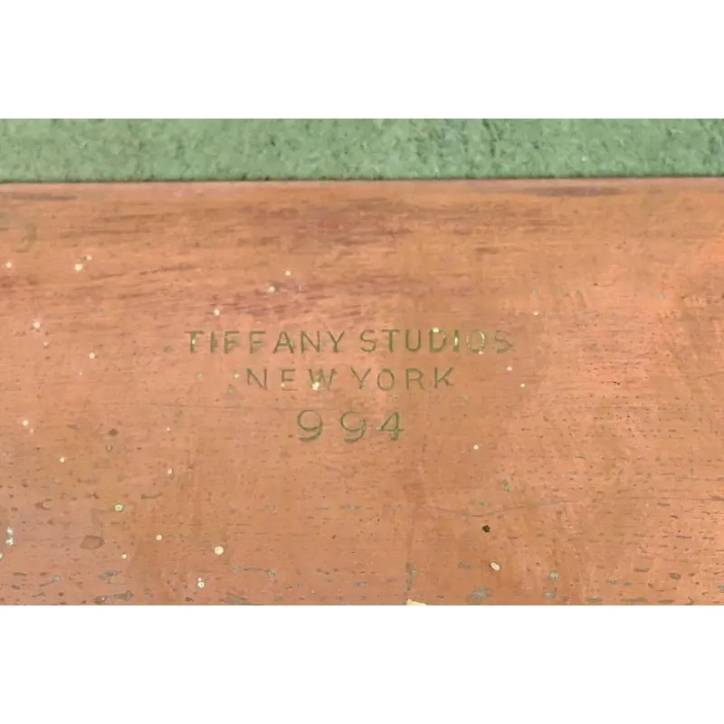 Tiffany Studios New York Zodiac Bronze Blotter Ends With Leather Desk Blotter - Image 9