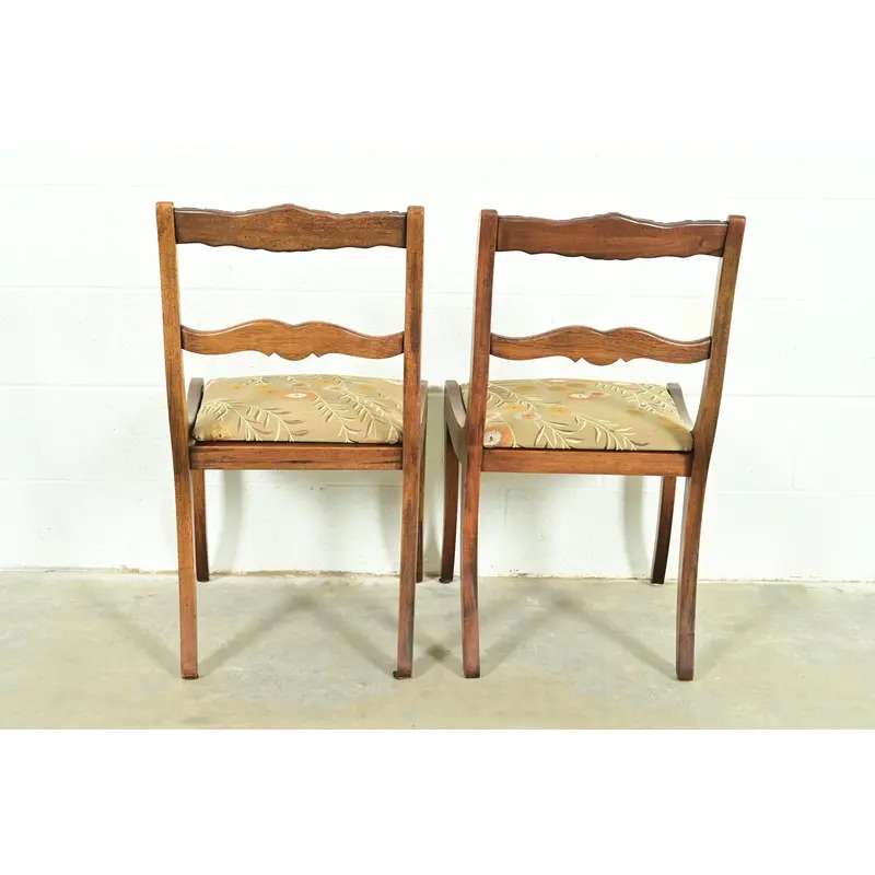Kindel Furniture Style Regency Carved Solid Mahogany Armchairs, Pair - Image 10
