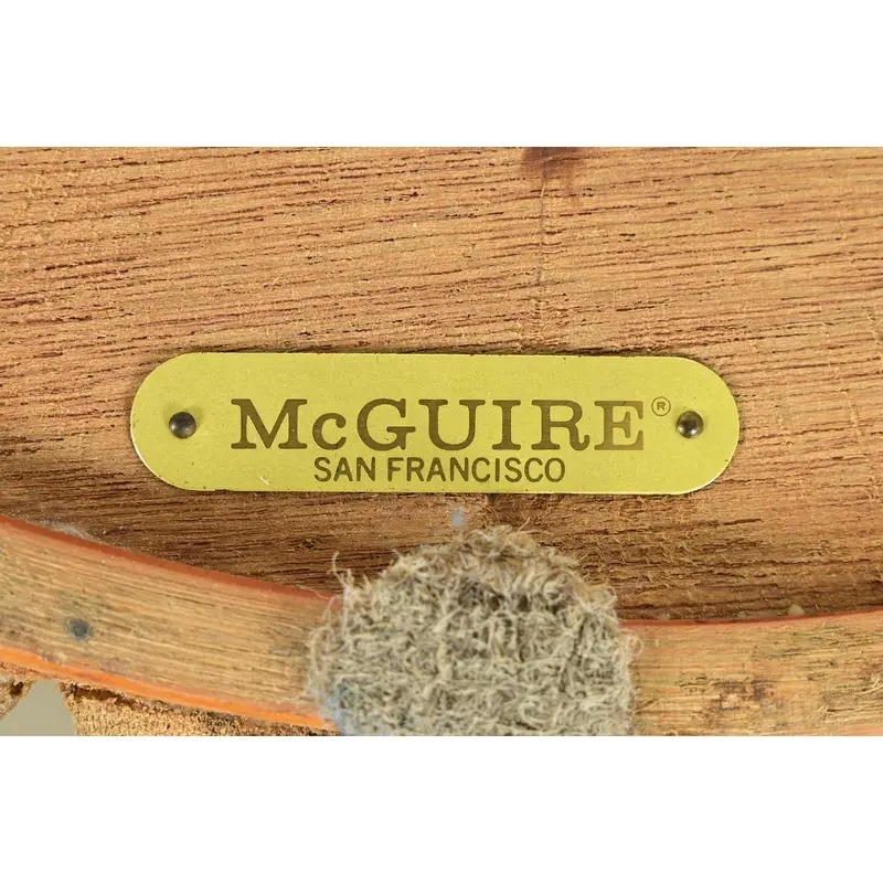 McGuire Hollywood Regency Organic Modern Bamboo Sheaf of Wheat Pedestal Coffee Table, Circa 1970s - Image 10