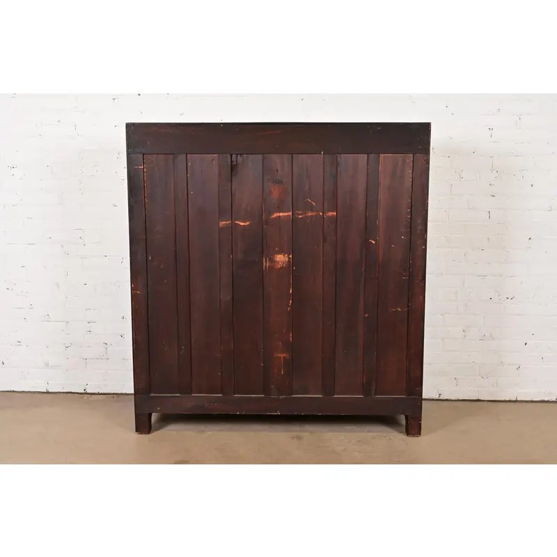 R. J. Horner Style American Empire Carved Mahogany Double Bookcase, Circa 1890s - Image 10