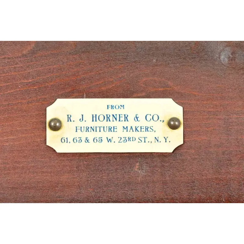 R. J. Horner Victorian Mahogany Mirror Front Armoire Dresser or Linen Press, Circa 1890s - Image 10