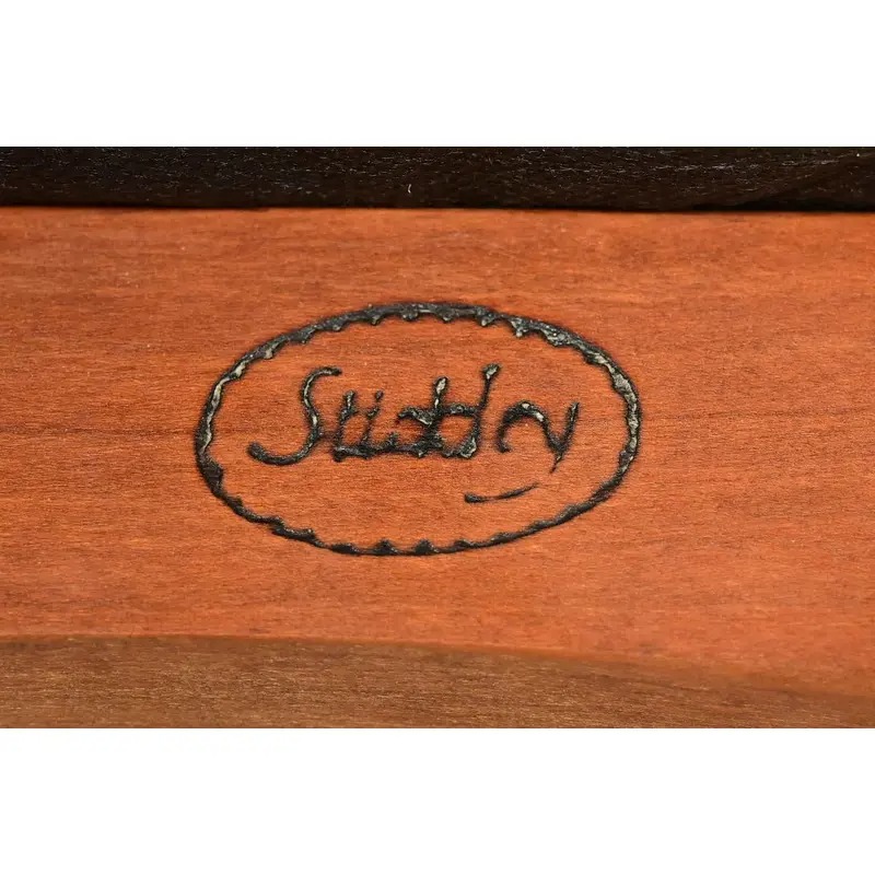 Stickley Arts & Crafts Cherry Wood High Back Spindle Armchairs, Pair - Image 10