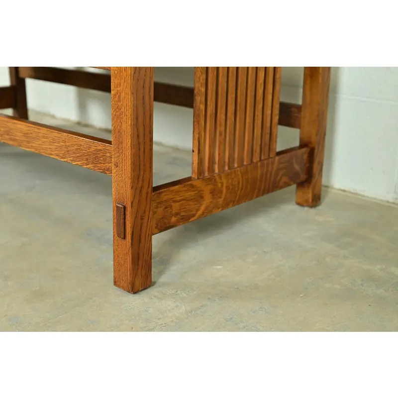 Stickley Mission Oak Arts & Crafts Spindle Bench or Settee - Image 10