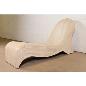 Betty Cobonpue Sculptural Split Reed Rattan Chaise Lounge