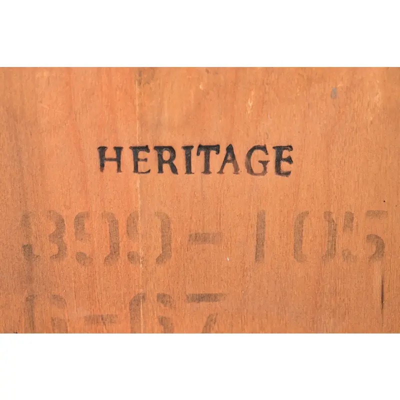 Heritage Furniture Regency Walnut Pedestal Tea Tables or Occasional Side Tables, Pair - Image 11