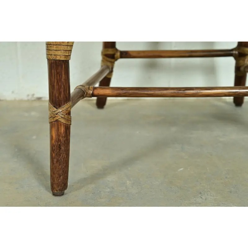 McGuire Hollywood Regency Organic Modern Bamboo and Cane Armchairs, Pair - Image 11