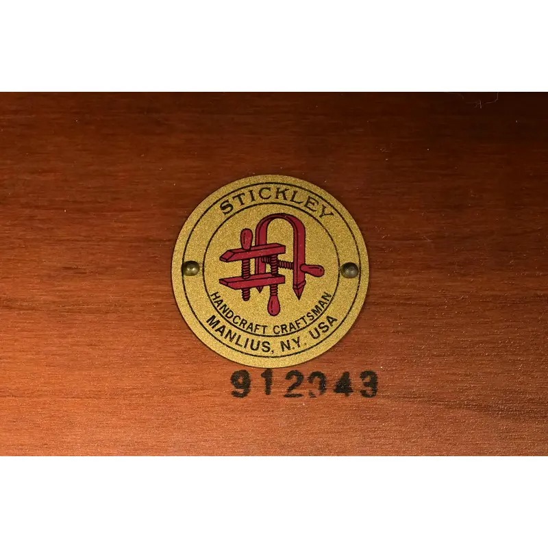 Stickley Arts & Crafts Cherry Wood High Back Spindle Armchairs, Pair - Image 11