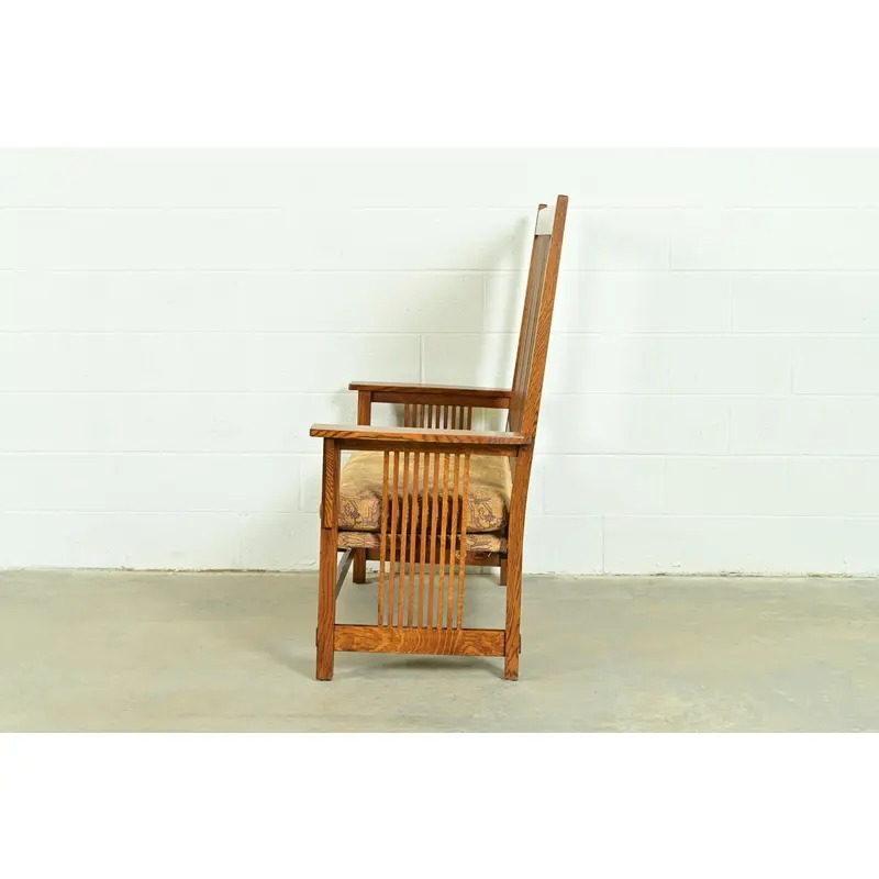 Stickley Mission Oak Arts & Crafts Spindle Bench or Settee - Image 11