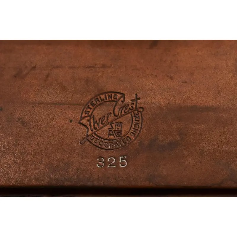 Silver Crest Arts & Crafts Sterling Silver on Bronze Bookends, Pair - Image 12