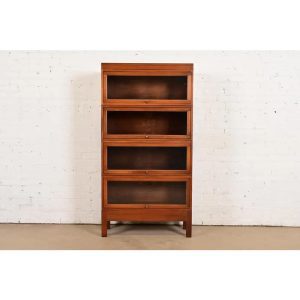 Stow Davis Antique Arts & Crafts Mahogany Four-Stack Barrister Bookcase, Circa 1920s