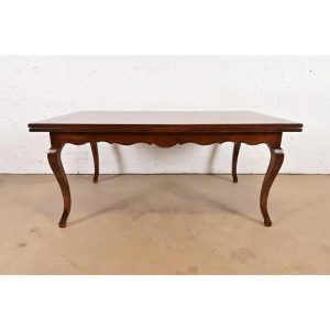 Baker Furniture Italian Provincial Maple Harvest Farm Extension Dining Table, Newly Refinished