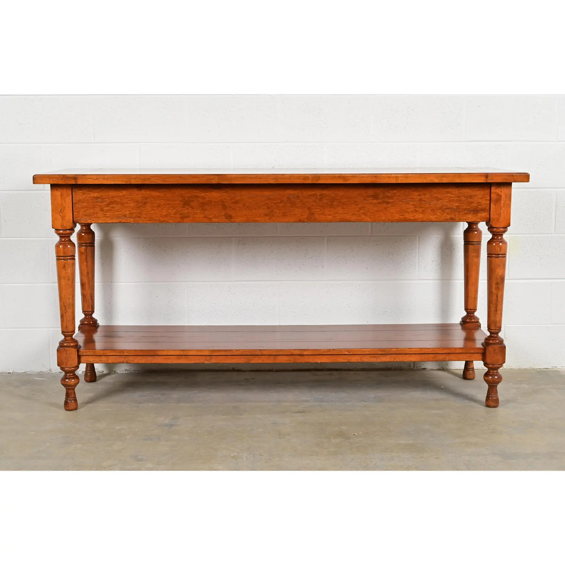 Baker Furniture Italian Provincial Carved Maple Sideboard Buffet or Console Table - Image 3