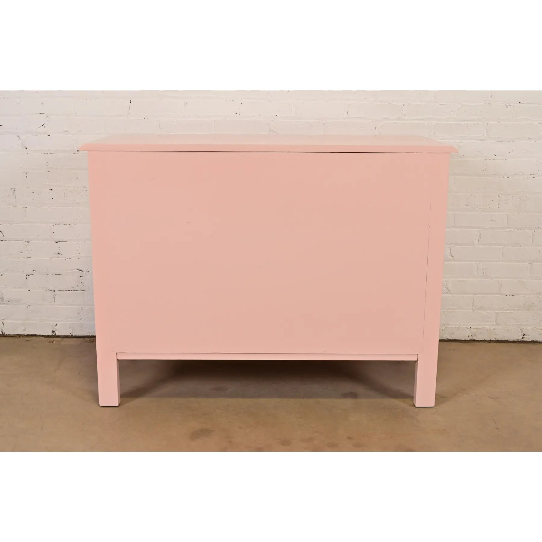 Bodart French Provincial Louis XV Pink Lacquered Dresser Chest, Newly Refinished - Image 9