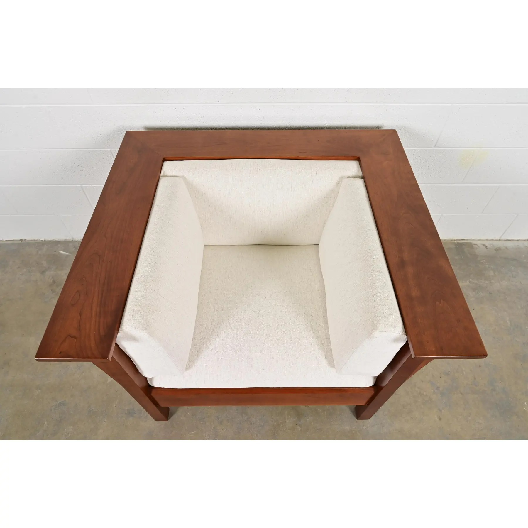 Stickley Mission Arts & Crafts Cherry Wood Spindle Lounge Chair, Newly Upholstered - Image 5