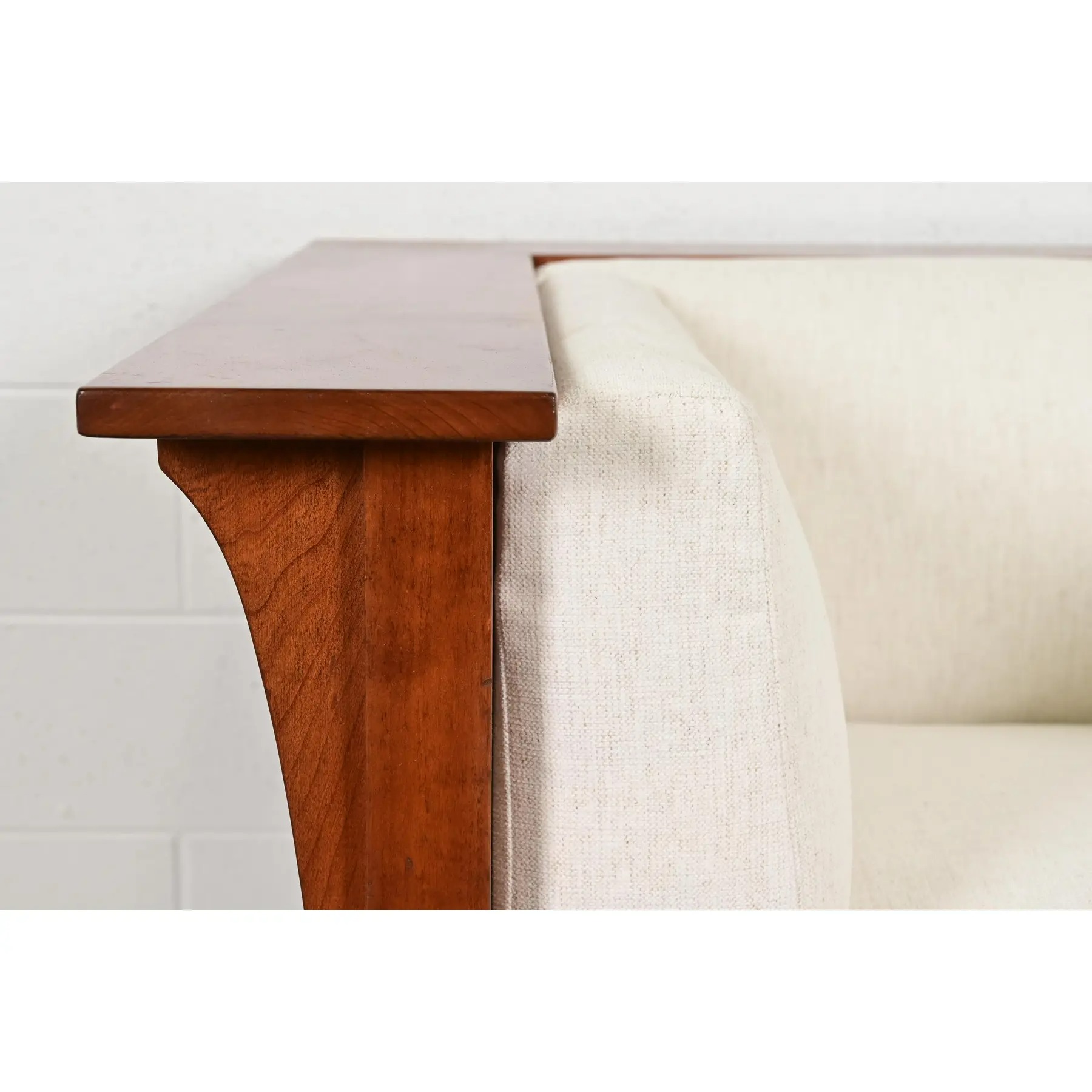 Stickley Mission Arts & Crafts Cherry Wood Spindle Lounge Chair, Newly Upholstered - Image 7