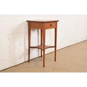 Limbert Style Antique Mission Oak Arts & Crafts Nightstand or Occasional Side Table, Circa 1900