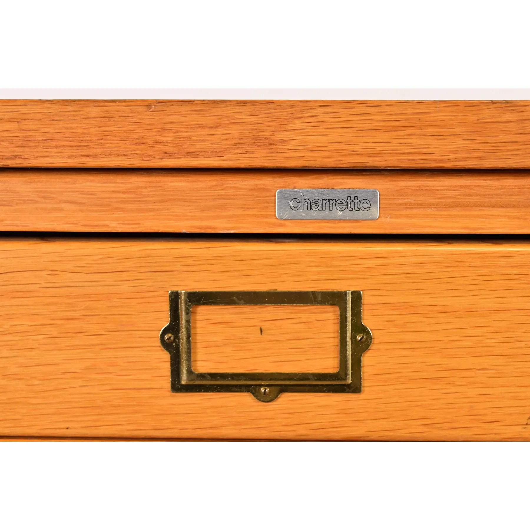 Mid-Century Modern Oak 15-Drawer Architect's Blueprint Flat File Cabinet - Image 8