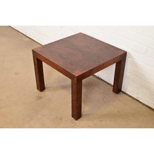 Paul Evans for Directional Mid-Century Modern Burl Wood Parsons Side Table, 1960s