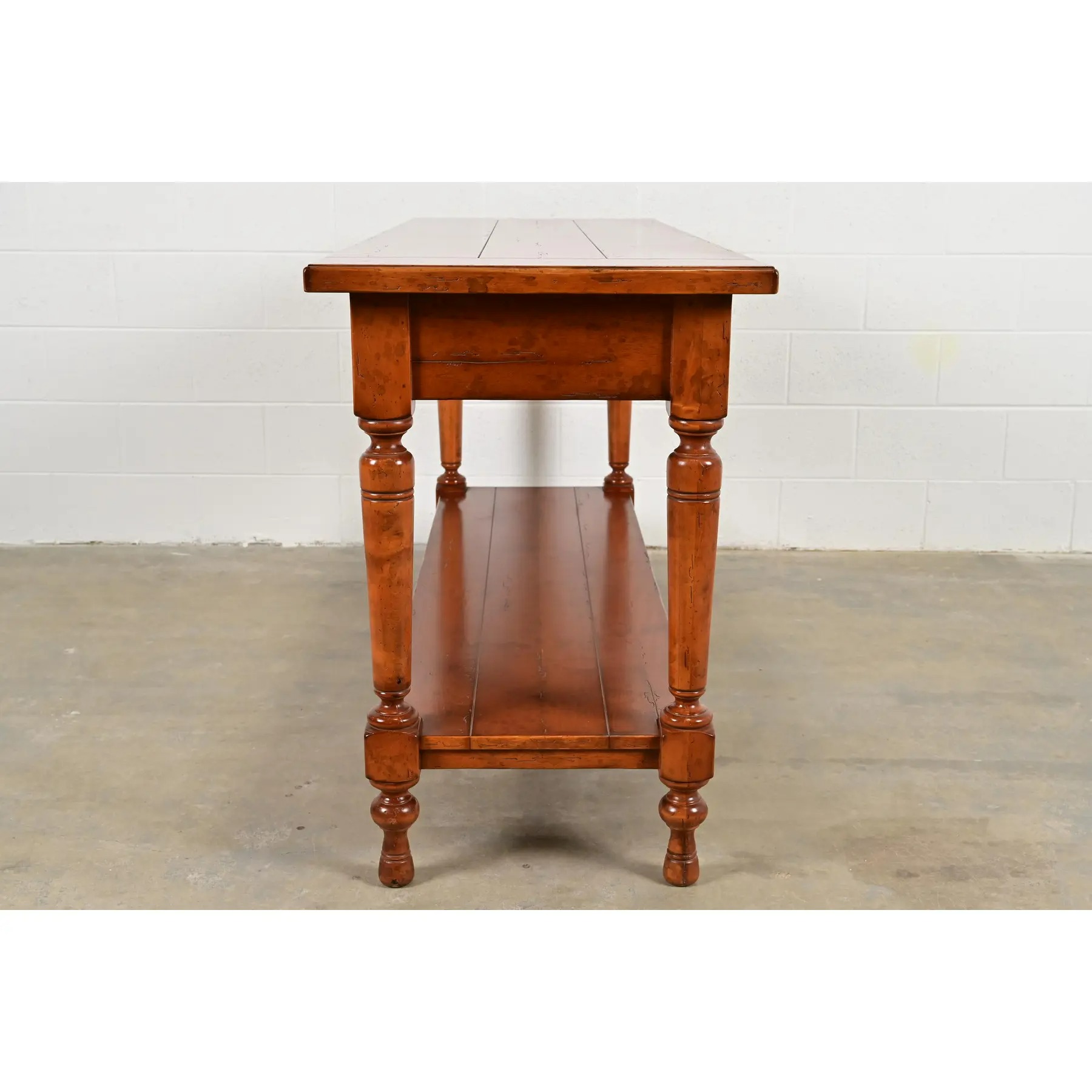 Baker Furniture Italian Provincial Carved Maple Sideboard Buffet or Console Table - Image 10