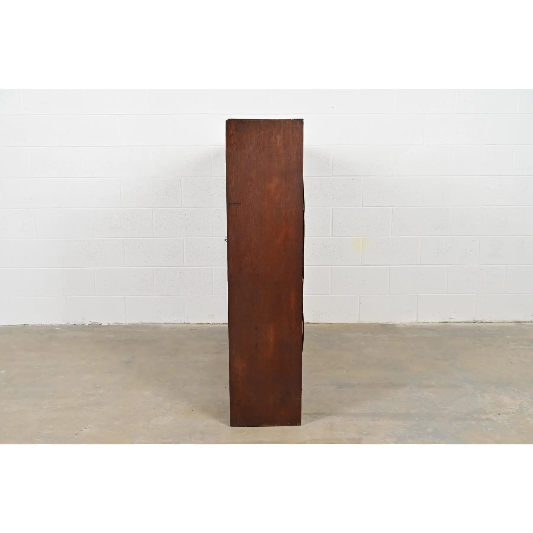 Limbert Style Antique Mission Oak Arts and Crafts Triple Bookcase Cabinet, Circa 1900 - Image 9