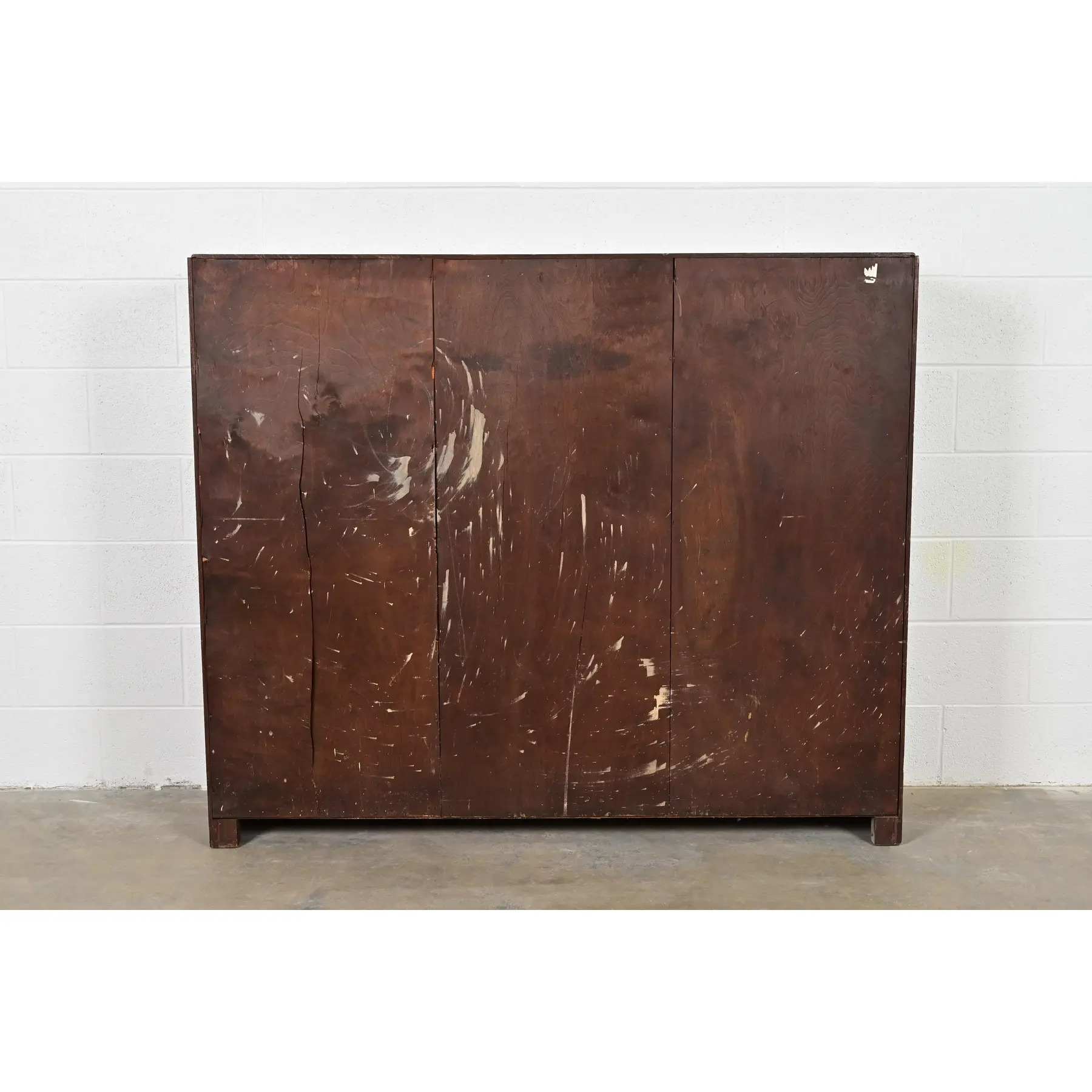 Limbert Style Antique Mission Oak Arts and Crafts Triple Bookcase Cabinet, Circa 1900 - Image 10