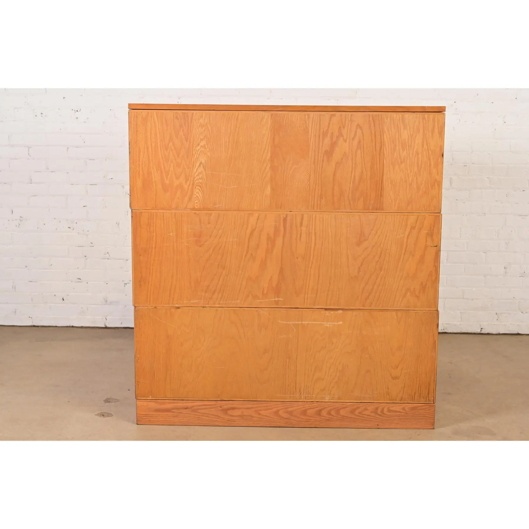 Mid-Century Modern Oak 15-Drawer Architect's Blueprint Flat File Cabinet - Image 11