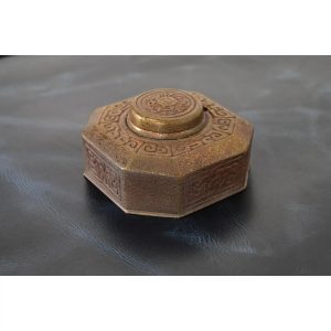 Tiffany Studios New York Zodiac Bronze Inkwell