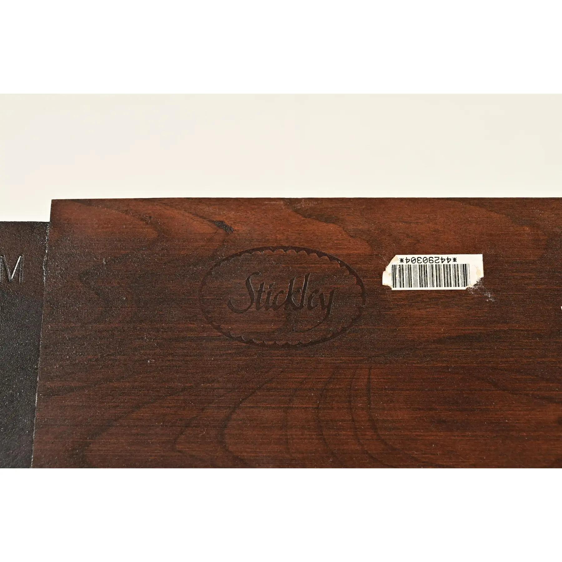 Stickley Georgian Flame Mahogany Lighted Breakfront Bookcase Cabinet - Image 12