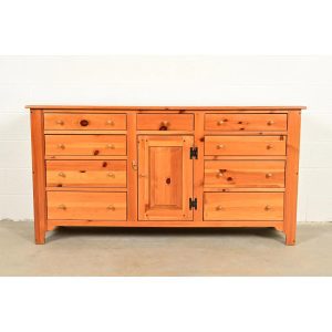 Ethan Allen Early American Shaker Solid Pine Twelve-Drawer Dresser or Credenza