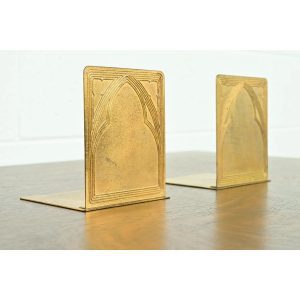 Tiffany Studios New York Graduate Pattern Bronze Doré Bookends, Circa 1910